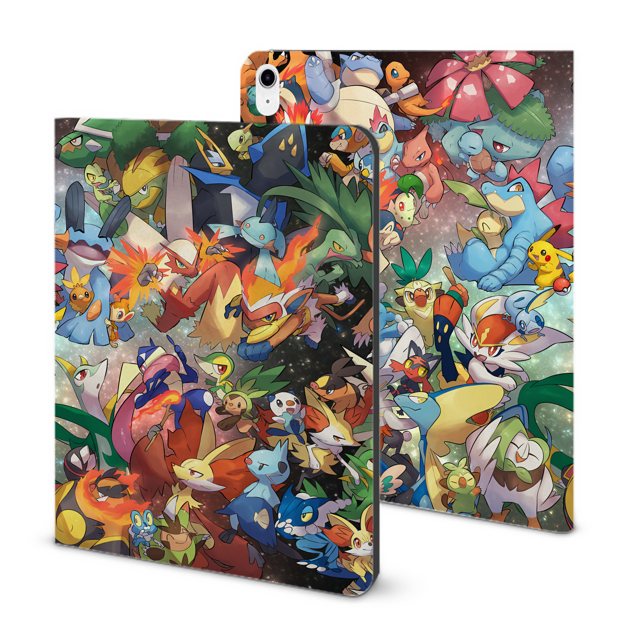 （画像用） ポケットモンスター Pokémon IPad ケース ブック型 PUレザー TPU 耐衝撃 軽量 薄型 ペン収納なし 全面保護 IPad 各モデル対応